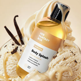 Her Fantasy Box close-up of silky oil texture highlighting lightweight hydration