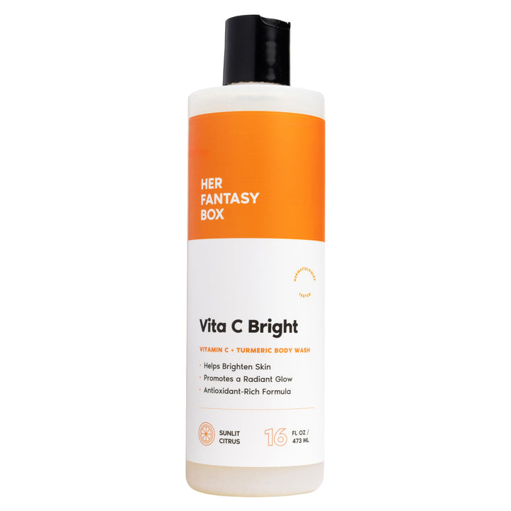Her Fantasy Box front bottle shot shows product and bright citrus benefit