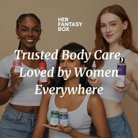 Her Fantasy Box label detail highlighting ingredient transparency benefit