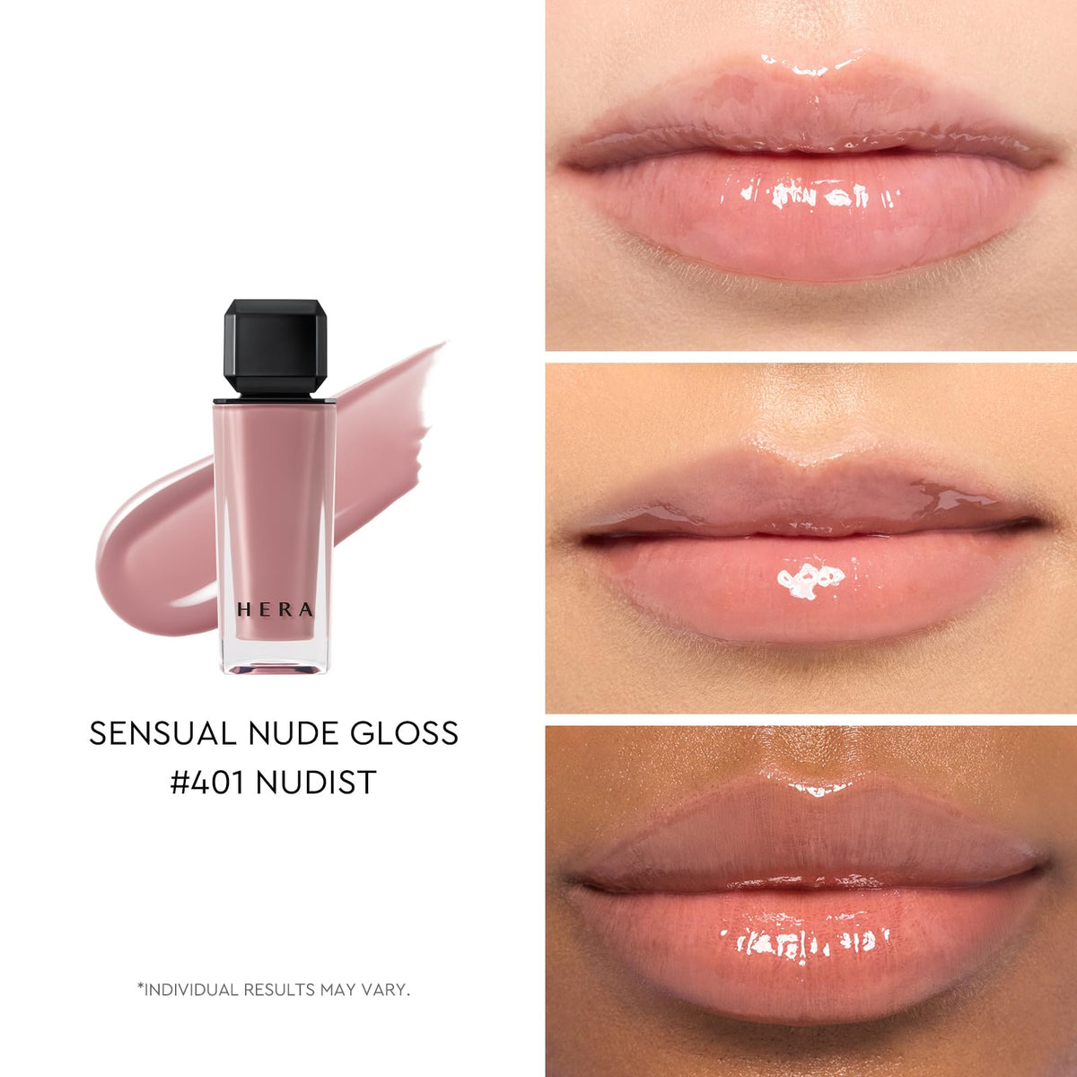 HERA close-up applicator wand illustrating smooth tip for precise, effortless application