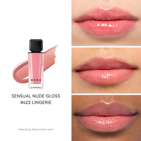 HERA gloss applicator wand with doe-foot tip providing precise, smooth application