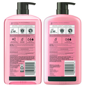 Herbal Essences on bathroom shelf lifestyle shot conveying daily use