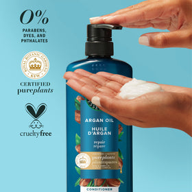 Herbal Essences bottle label close-up showing ingredients and color-safe claim