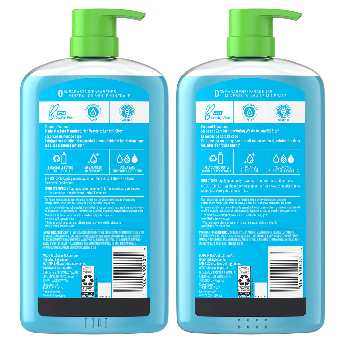 Herbal Essences with coconut halves representing natural coconut scent boost