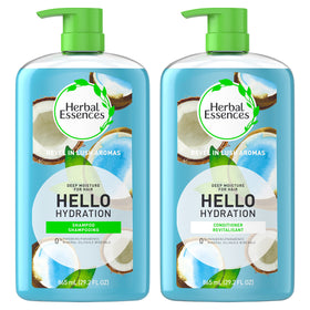 Herbal Essences front packaging showing shampoo and conditioner benefits