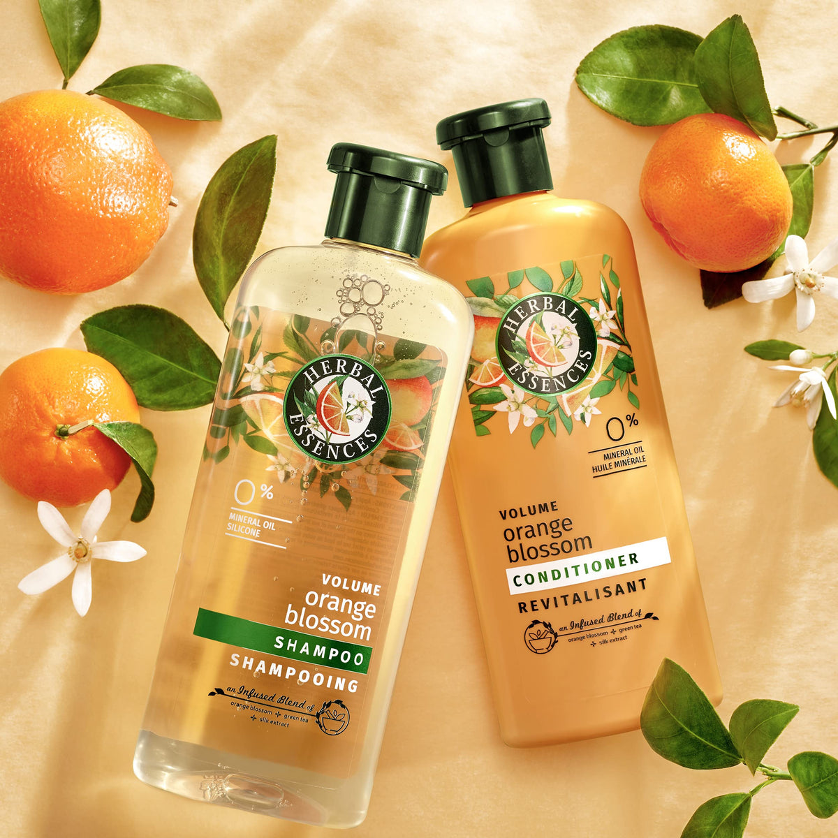 Herbal Essences orange blossom flower visual highlighting natural scent inspiration