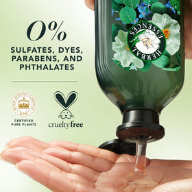 Herbal Essences shampoo lather texture demonstrating effective buildup removal