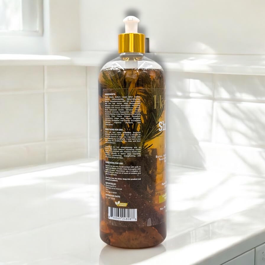 HERBALISTA creamy foam on hair demonstrating gentle cleansing benefit