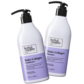 Herbalosophy front packaging showing both 16.9 fl oz bottles and benefits