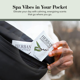 Herban Essentials wipe used outdoors at a festival for quick clean and comfort