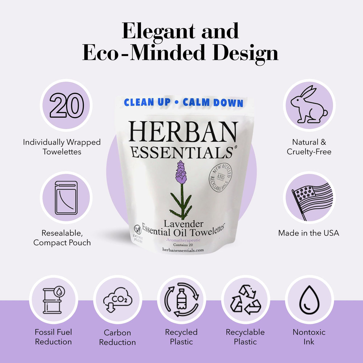 Herban Essentials close-up of wipe fabric texture showing durability and gentle touch