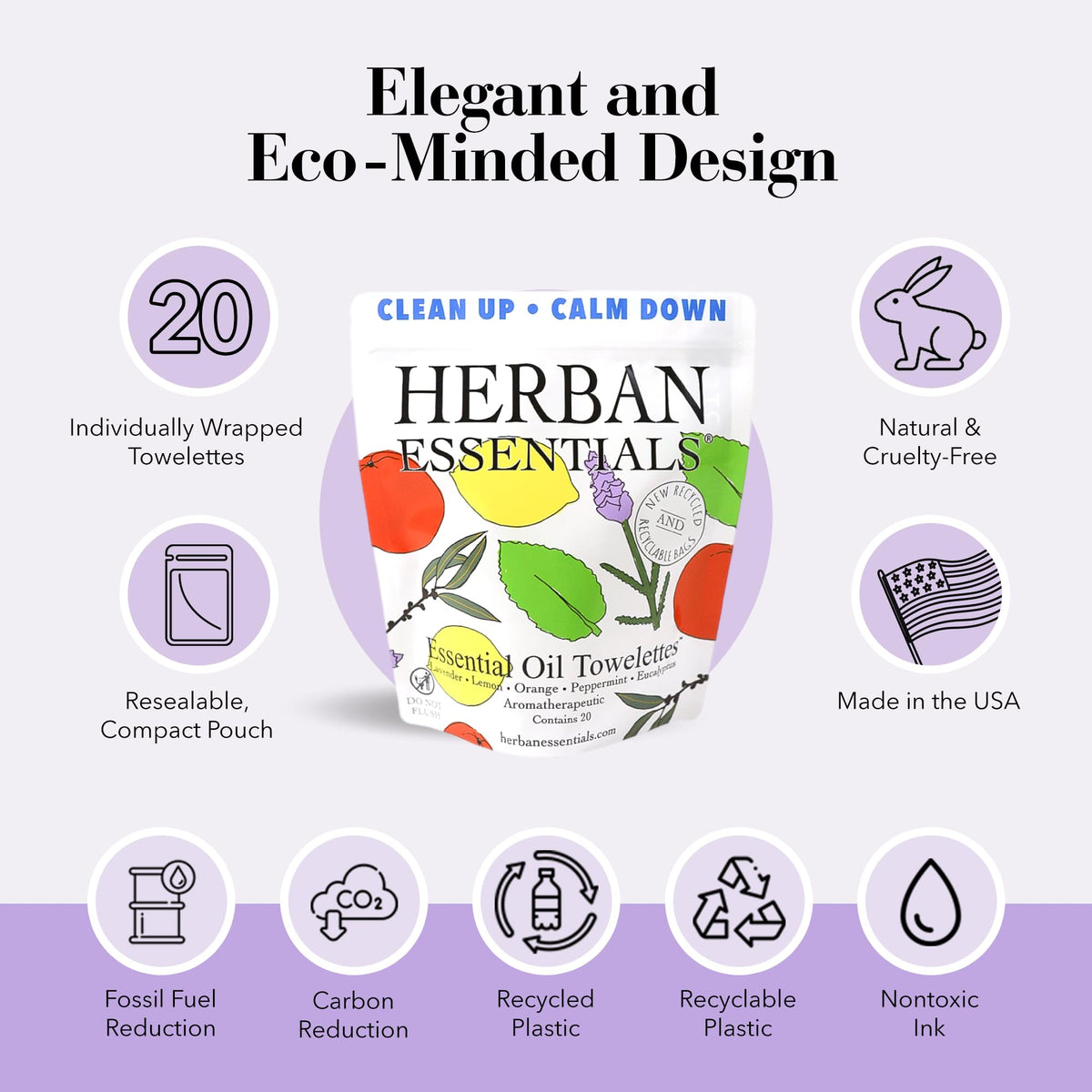 Herban Essentials close-up of wipe texture highlighting durable, non-tearing fabric