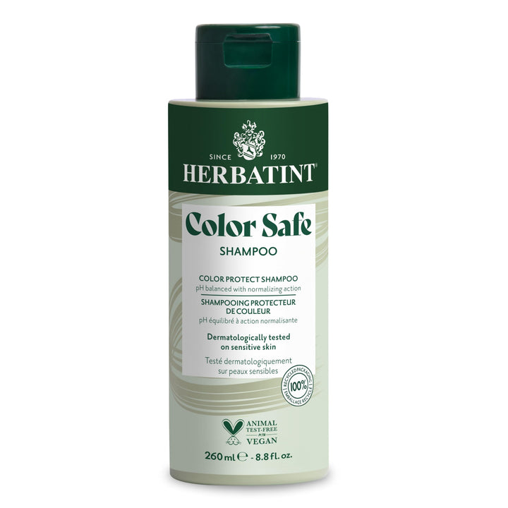Herbatint front packaging showing color-safe shampoo and benefits