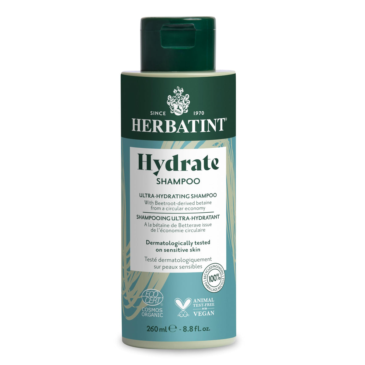Herbatint bottle front packaging showing product and benefits