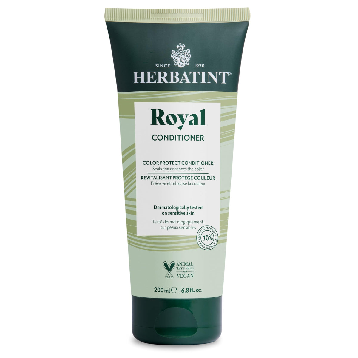 Herbatint royal conditioner front packaging showing clean design and benefit
