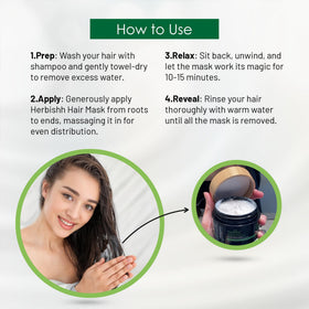 Herbishh application on wet hair in shower demonstrating easy at-home treatment benefits