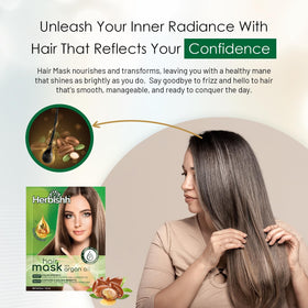 Applying Herbishh mask to towel-dried hair for fast conditioning
