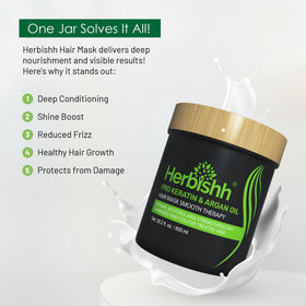 Herbishh open jar showing creamy mask texture for deep hydration
