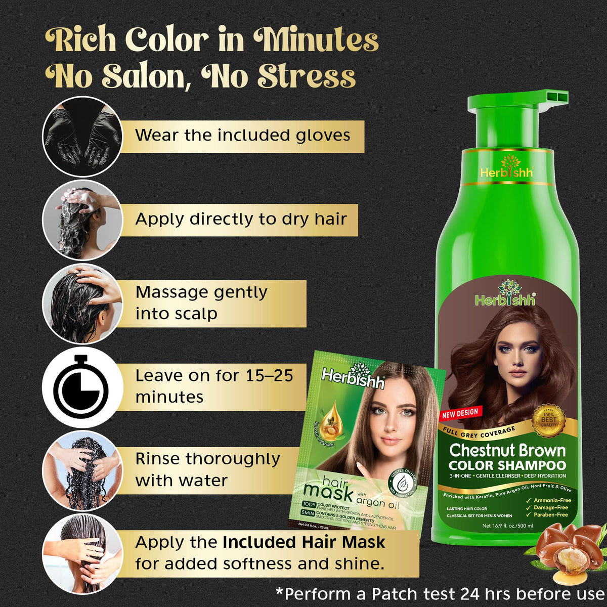 Before and after roots comparison showing Herbishh gray coverage results