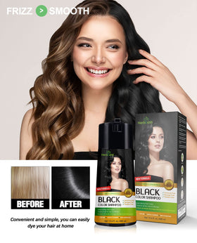 Herbishh before and after demonstrating fuller gray coverage benefit