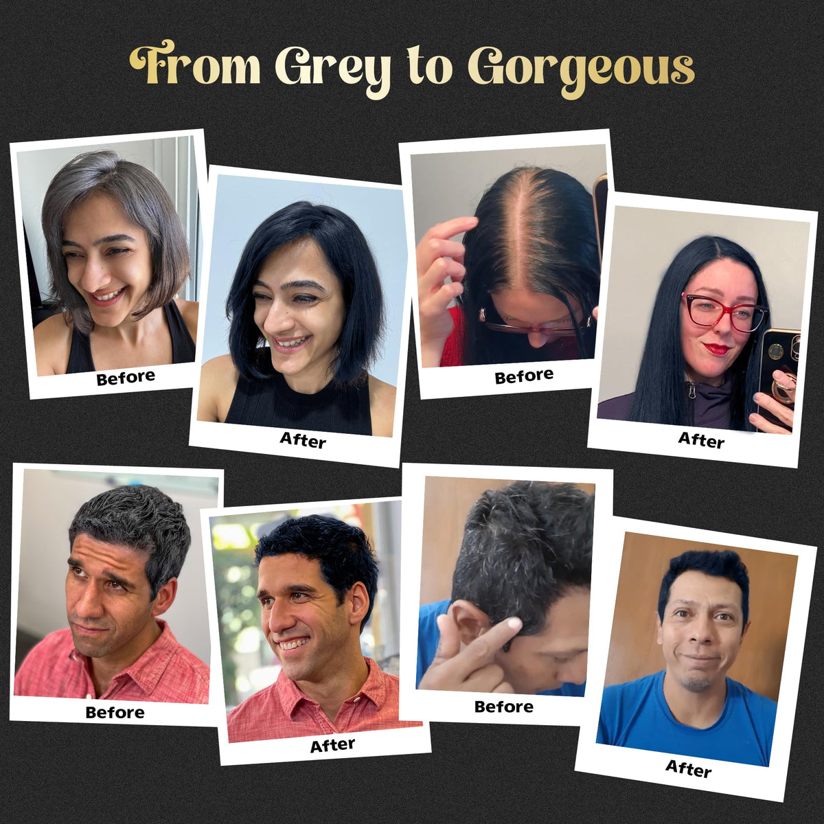Herbishh before and after photo illustrating improved gray coverage benefit
