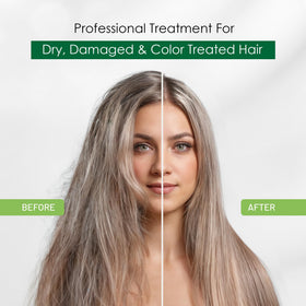 Herbishh before and after hair transformation showing improved shine and manageability