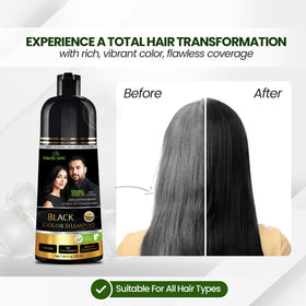 Herbishh bottle on bathroom shelf showing easy at-home color solution