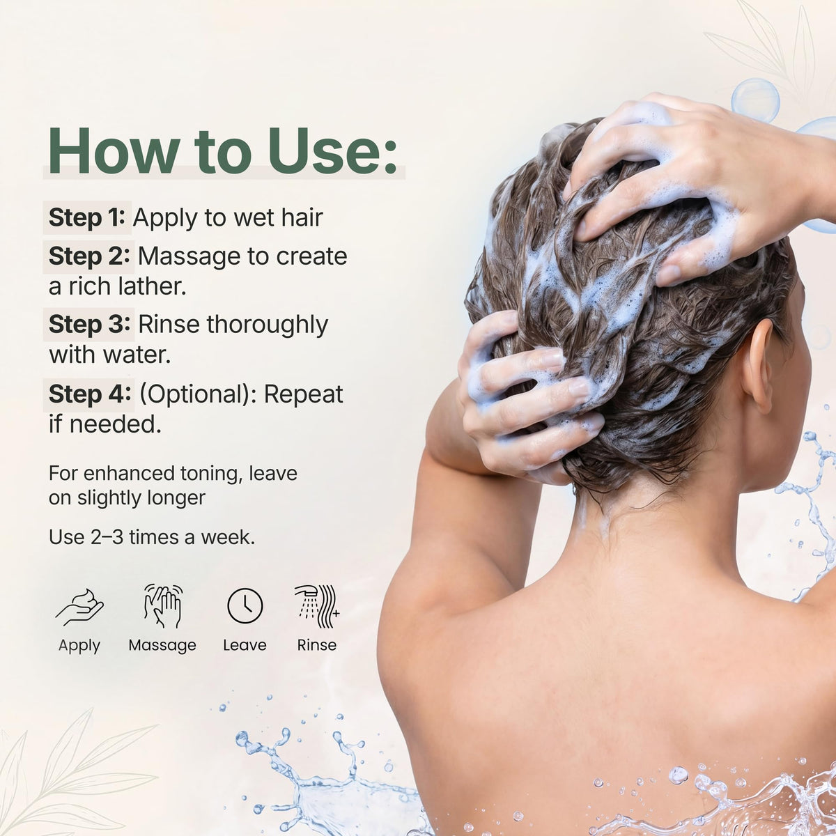Herbishh bottle staged with salon towels showing professional care