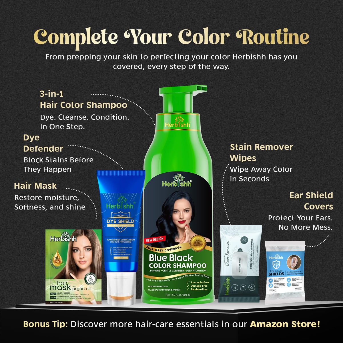Herbishh in-bath lifestyle scene showing easy at-home coloring benefit