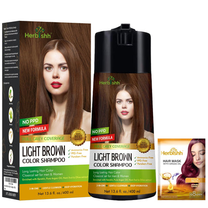Herbishh front packaging light brown for easy product ID and confidence