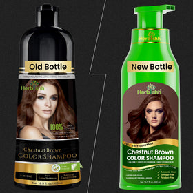 Close-up of Herbishh shampoo pouring to show smooth texture and shine