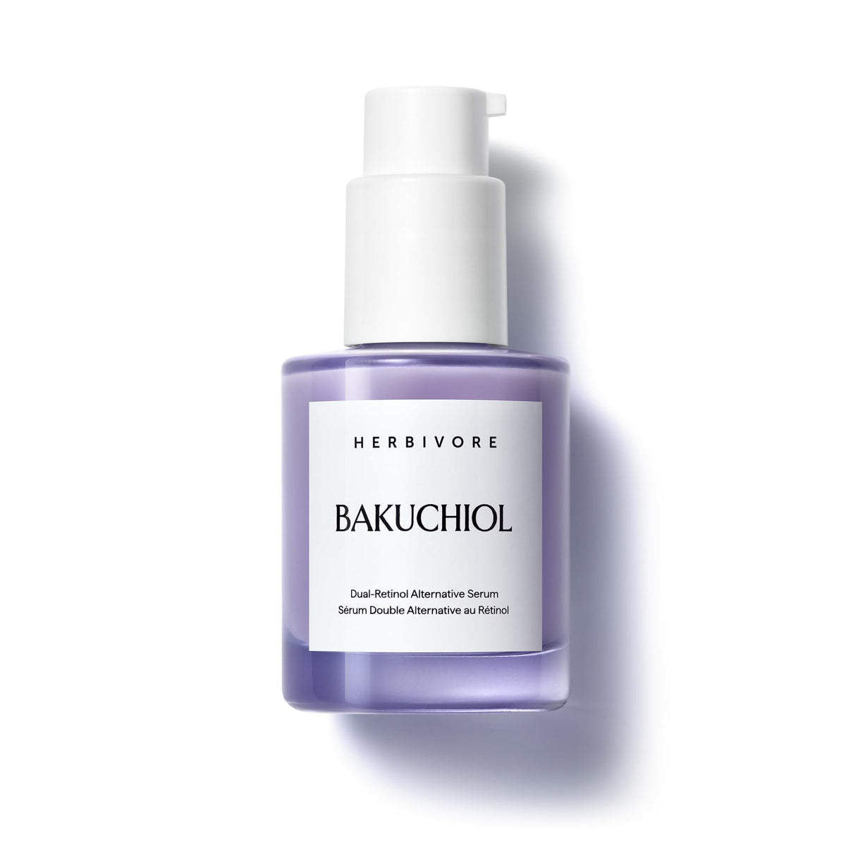 HERBIVORE front bottle shot showing sleek packaging and gentle serum benefit