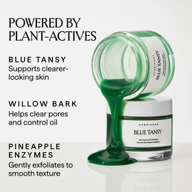 HERBIVORE application on cheek demonstrating even spread and pore-clearing benefit