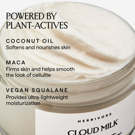 HERBIVORE creamy swirl close-up highlighting whipped texture for smooth application benefit