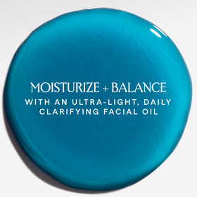 HERBIVORE close-up of oil texture on skin, lightweight absorption visible