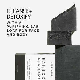 HERBIVORE bar in shower setting illustrating easy daily use