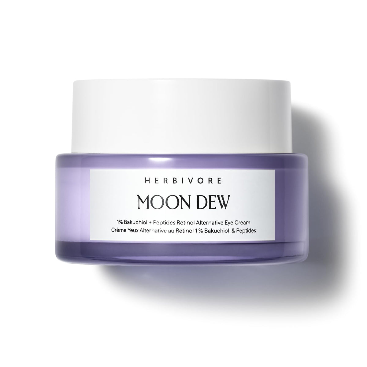 HERBIVORE Moon Dew front jar shot showing clean label and calming packaging benefit