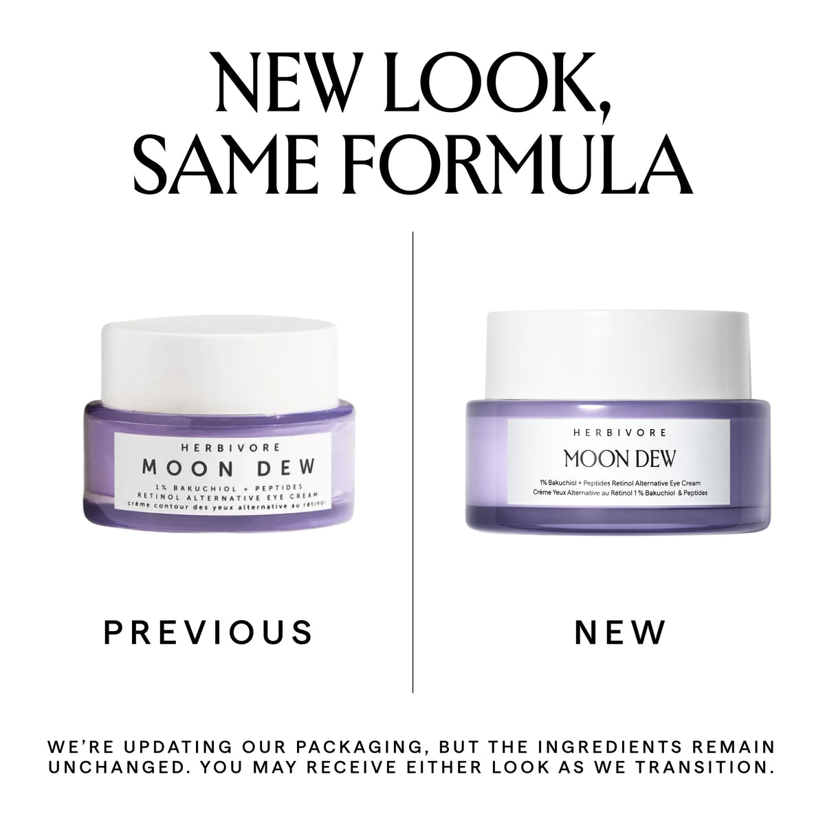 HERBIVORE Moon Dew cream texture close-up illustrating silky, hydrating finish benefit