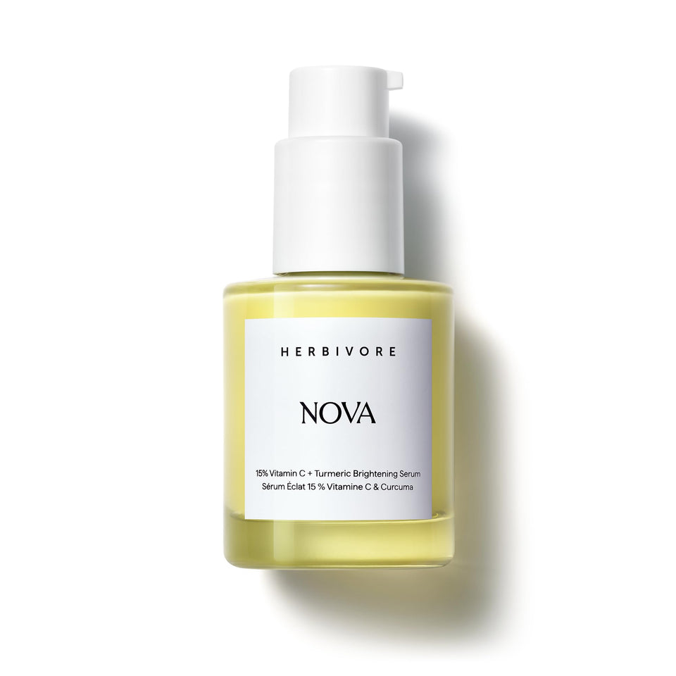 HERBIVORE Nova front bottle showing label and 30 mL size for easy identification and trust