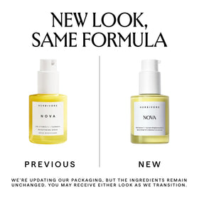 HERBIVORE Nova pump dispensing a drop showcasing texture and precise application benefit