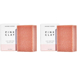 HERBIVORE pink clay bar front packaging showing clean branding and ingredient callouts