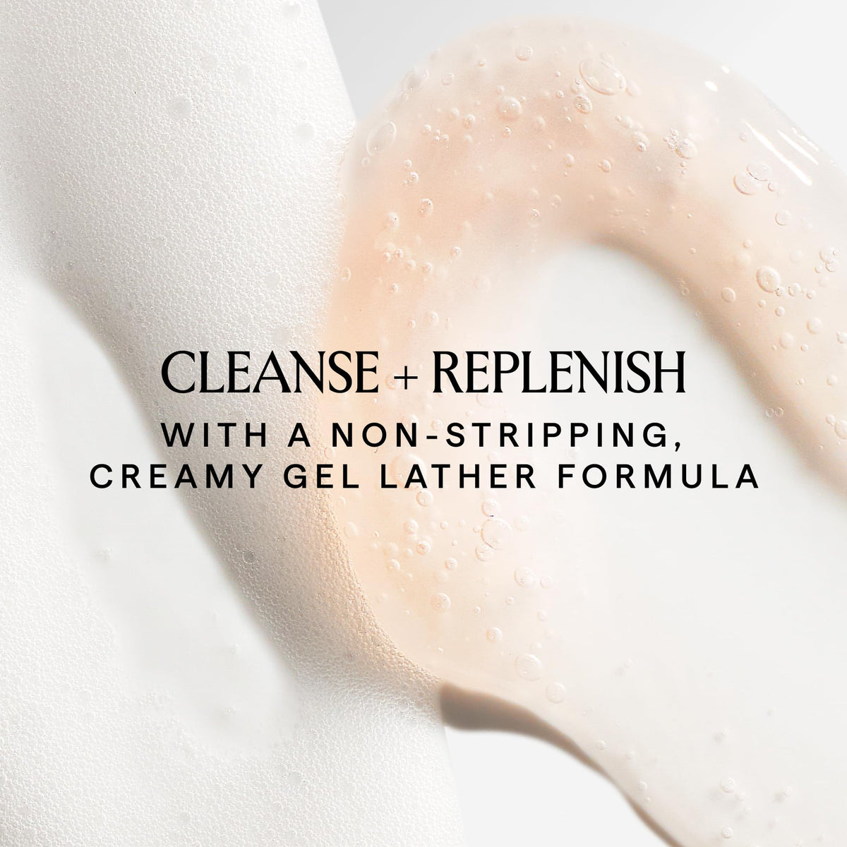 HERBIVORE cleanser in hand showing easy application and gentle removal