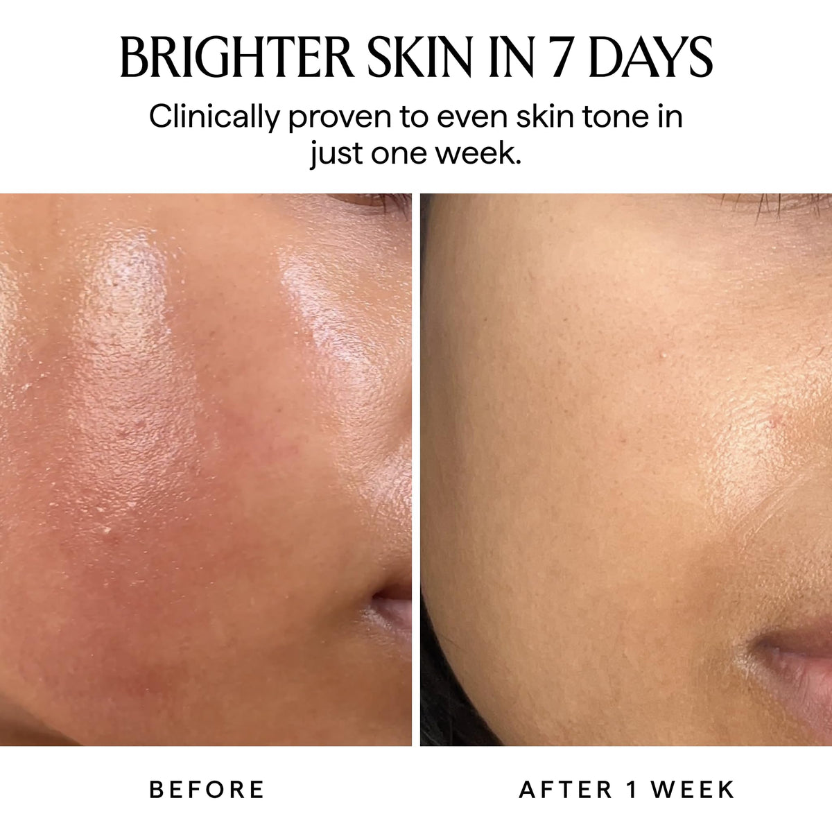 HERBIVORE serum applied on back of hand showing lightweight absorption and glow benefit