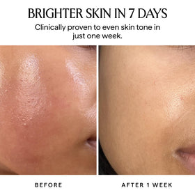 HERBIVORE serum applied on back of hand showing lightweight absorption and glow benefit