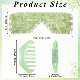 Hercicy jade eye mask close-up polished texture for smooth comfort
