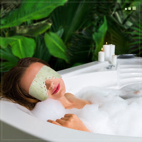 Hercicy mask on bedside scene suggesting relaxation and self-care