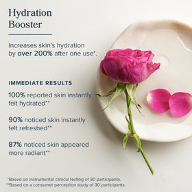 HERITAGE STORE texture droplet on skin showing lightweight glycerin hydration