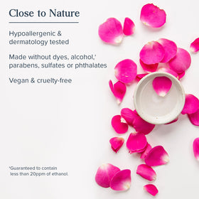 HERITAGE STORE spray in use misting face for instant hydration and refresh