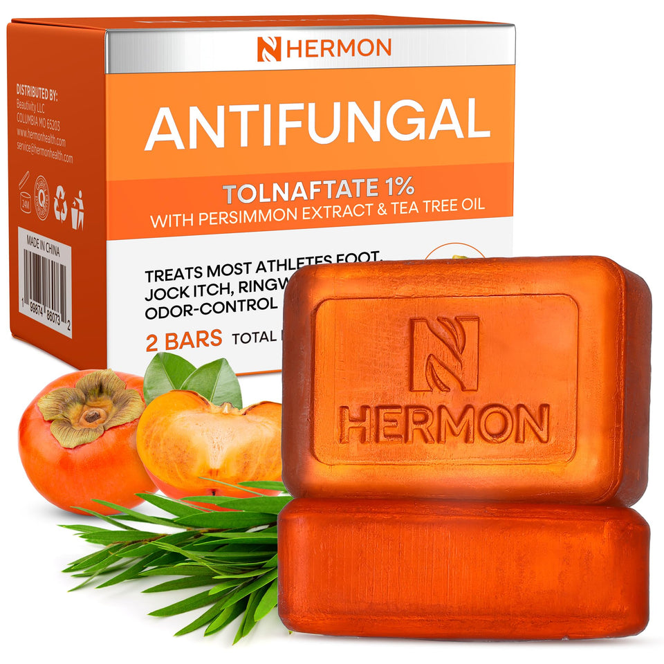 Hermon front packaging showing medicated antifungal bar and benefits