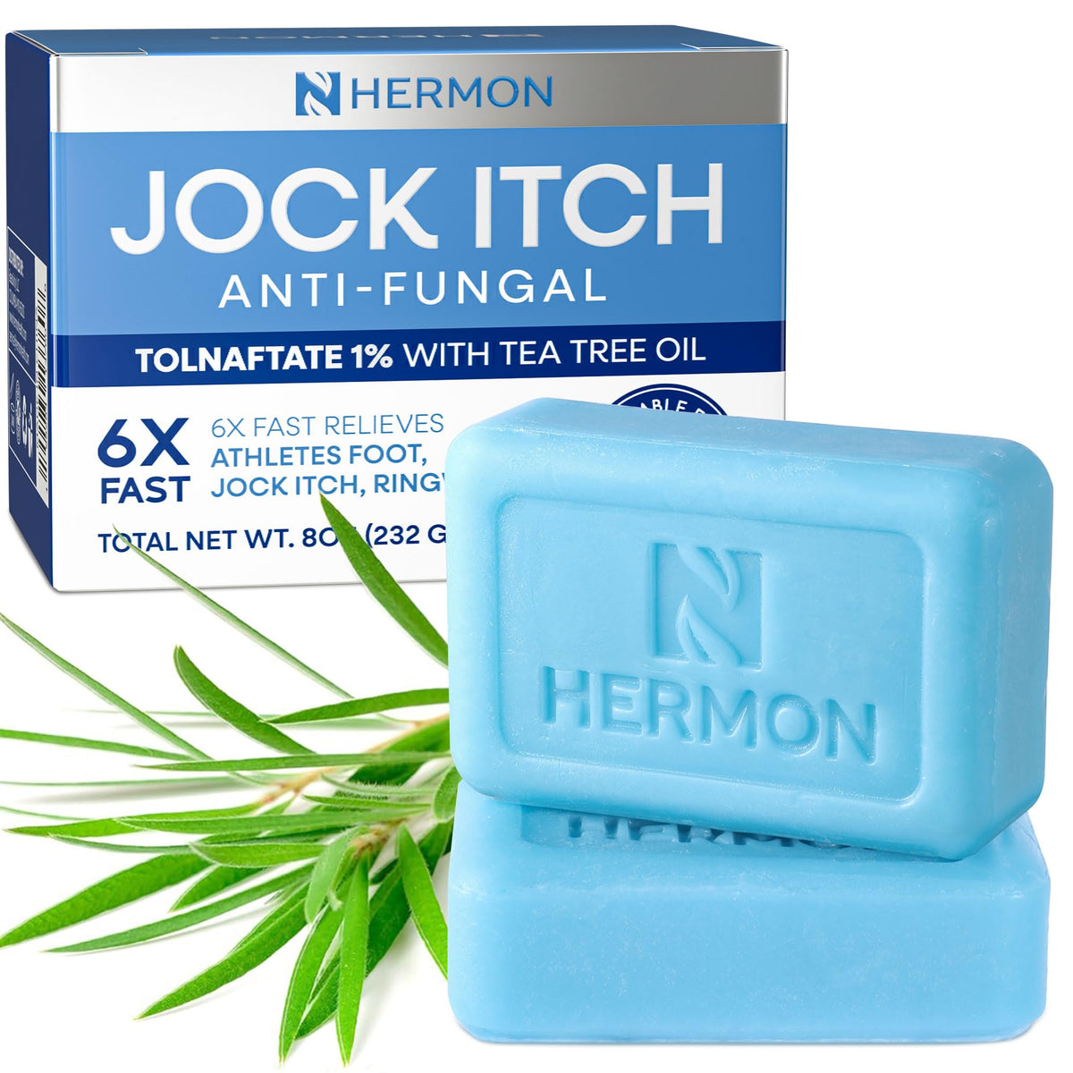 Hermon soap front packaging showing product and benefits